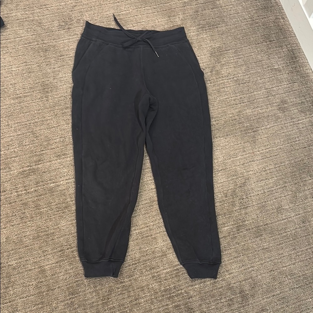 Woman black scuba sweats